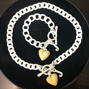 Juicy Couture White Heart charm necklace